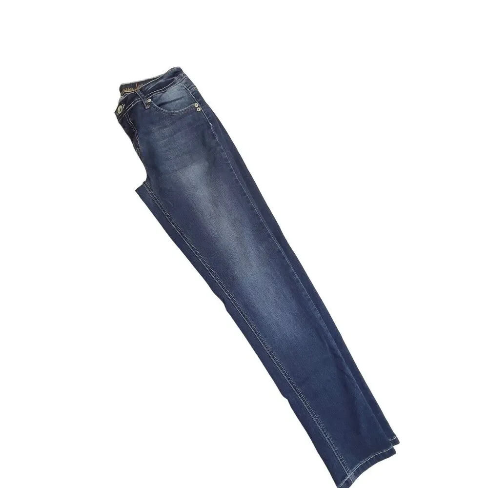 Justice Premium Girls Denim Blue Jeans Simply Low Super Skinny‎ Size 14R